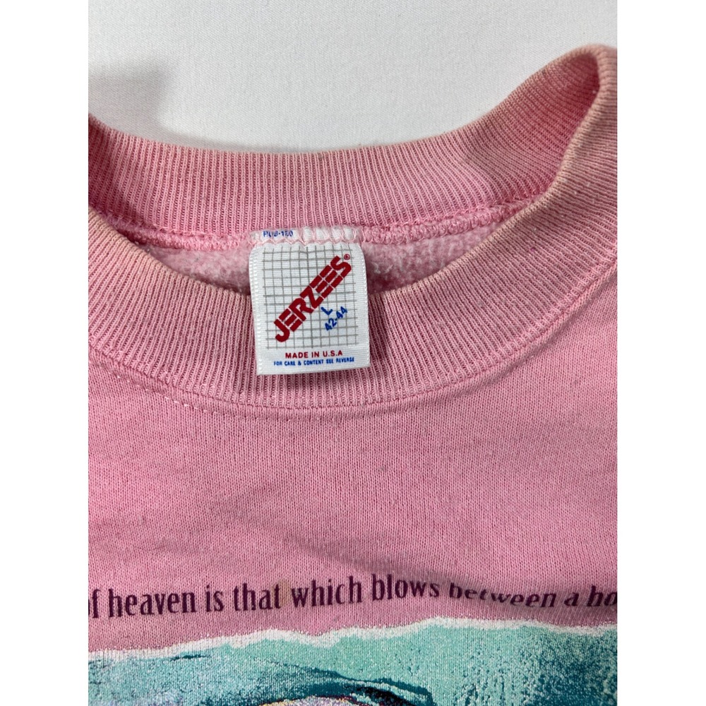 Vintage Jerzees Equine Affaire Horse Graphic Sweatshirt Pink Large Made in USA - Picture 3 of 5